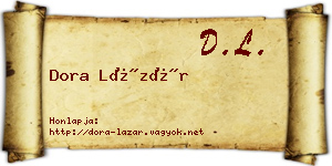 Dora Lázár névjegykártya